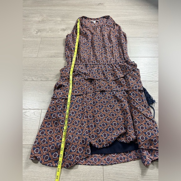 Derek Lam 10 Crosby Multi Printed Silk V-Neck Dress - Picture 10 of 12